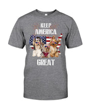 Load image into Gallery viewer, Keep America Great Yorkshire Terrier Gift For Dog Lovers Guys Tee

