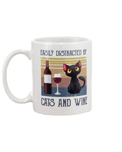 Load image into Gallery viewer, Easily Distracted By Cats And Wine Special Custom Design Mug
