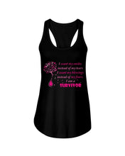 Load image into Gallery viewer, I Am A Survivor Breast Cancer Awareness Meaningful Gift Ladies Flowy Tank

