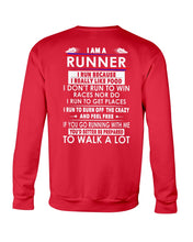 Load image into Gallery viewer, I Am A Runner I Run Because I Really Like Food Custom Design Sweatshirt
