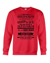 Load image into Gallery viewer, Gift For Husband I'm The Property Of A Freaking Awesome Wife Who Was Born In September Sweatshirt

