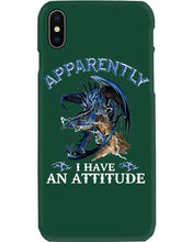 Load image into Gallery viewer, Apparently I Have An Attitude Blue Dragon Phone case
