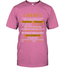 Load image into Gallery viewer, Cheryl Custom Name Gift A Warrior's Mentality With A Poet's Soul Guys Tee
