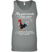 Load image into Gallery viewer, I Need Coffee A Nap A Vacation Duct Tape Hope And A Showel Unisex Tank Top
