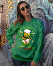 Load image into Gallery viewer, Baseball Drink Beer Day St Patrick's Day Gift For Baseball Lovers Sweatshirt
