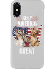 Load image into Gallery viewer, Keep America Great Yorkshire Terrier Gift For Dog Lovers Phone case
