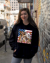 Load image into Gallery viewer, Bull Dogs USA Flag And Butterfly Pattern Gift For Dog Lovers Hoodie
