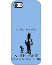 Load image into Gallery viewer, A Girl Her Dog Her Horse It's A Beautiful Thing Phone case
