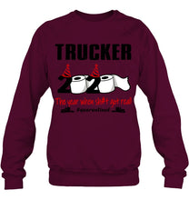 Load image into Gallery viewer, 2020 The Year When Shit Got Real Quarantined Gift For Trucker Sweatshirt
