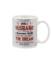 Load image into Gallery viewer, Being A Husband Of An Awesome Wife Gift For Family Plaid Red Mug
