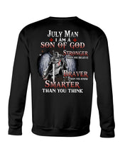 Load image into Gallery viewer, July Man Son Of God Birthday Meaningful Gift For Men Sweatshirt
