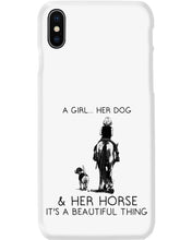 Load image into Gallery viewer, A Girl Her Dog Her Horse It's A Beautiful Thing Phone case
