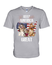 Load image into Gallery viewer, Keep America Great Yorkshire Terrier Gift For Dog Lovers Guys V-Neck

