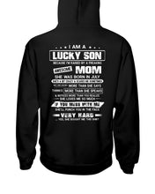 Load image into Gallery viewer, Gift For Son Who Raised By A Freaking Awesome July Mom She's A Bit Crazy Hoodie
