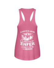 Load image into Gallery viewer, Je Suis Né El En   Jarvier   Enfer Le Diable N Aime Pas Birthday Gift Ladies Flowy Tank
