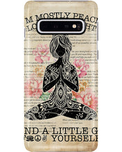Load image into Gallery viewer, I'm Mostly Peace Love And Light Yoga Gift For Yoga Lovers Phone case

