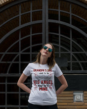 Load image into Gallery viewer, Grandpa's Girl I Used To Be His Angel Gift For Men Ladies Tee
