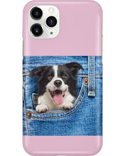 Load image into Gallery viewer, Border Collie In Denim Pocket Gift For Dog Lovers Phone case

