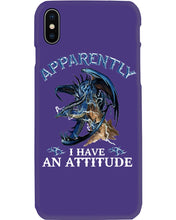 Load image into Gallery viewer, Apparently I Have An Attitude Blue Dragon Phone case
