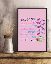 Load image into Gallery viewer, Butterflies When I Miss You I Just Have To Look Inside My Heart Gift For Lover Vertical Poster
