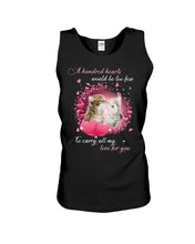 Load image into Gallery viewer, A Hundred Hearts Would Too Few To Carry All My Love For You Cats Gift For Cat Lovers Unisex Tank Top
