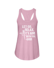 Load image into Gallery viewer, Let You Relax I Am With You Gray Background Ladies Flowy Tank
