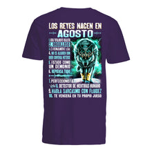 Load image into Gallery viewer, Birthday Gift Los Reyes Nacen En Agosto Angry Wolf Guys V-Neck

