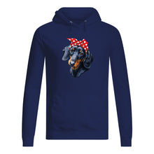 Load image into Gallery viewer, Dachshund Mom With Polka Dots Hair Red Bow Gift For Dog Lovers Hoodie
