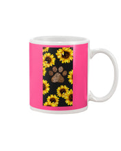 Load image into Gallery viewer, Dog Paw Sunflower  Special Custom Design For Dog Lovers Mug
