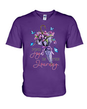 Load image into Gallery viewer, Butterflies Find Joy In The Journey Gift For Daughter Guys V-Neck
