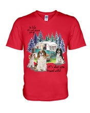 Load image into Gallery viewer, Cavalier King It's Who You Travel With Gift For Dog Lovers Guys V-Neck
