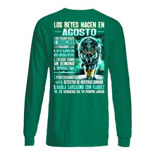 Load image into Gallery viewer, Birthday Gift Los Reyes Nacen En Agosto Angry Wolf Unisex Long Sleeve
