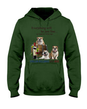 Load image into Gallery viewer, English Bulldog Just Fine With Wine  Gift For Dog Lovers Hoodie
