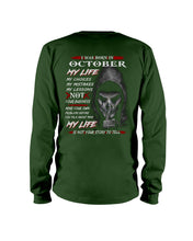 Load image into Gallery viewer, I Was Born In October My Life My Choices My Mistakes My Lessons Unisex Long Sleeve
