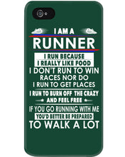Load image into Gallery viewer, I Am A Runner I Run Because I Really Like Food Custom Design Phone case
