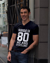 Load image into Gallery viewer, Fabrique En 80 40 Ans D'Excellence Custom Design Gift For Friends Guys V-Neck
