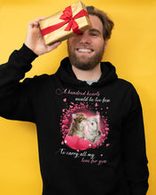 Load image into Gallery viewer, A Hundred Hearts Would Too Few To Carry All My Love For You Cats Gift For Cat Lovers Hoodie
