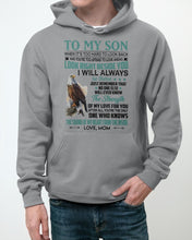 Load image into Gallery viewer, Look Right Beside You Eagle Mom Gift For Son Hoodie
