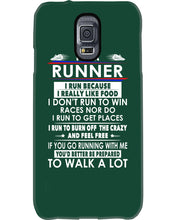 Load image into Gallery viewer, I Am A Runner I Run Because I Really Like Food Custom Design Phone case
