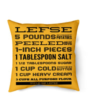 Load image into Gallery viewer, Lefse 5 Pounds Russet Potatoes Peeled And Cut Into 1-inch Pieces Pillow Cover
