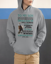 Load image into Gallery viewer, Look Right Beside You Eagle Mom Gift For Son Hoodie
