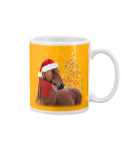 Load image into Gallery viewer, Cute Horse With Santa Hat Lovely Christmas Tree Gift For Horse Lovers Mug
