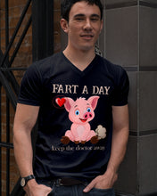 Load image into Gallery viewer, Fart A Day Keep The Doctor Away Gift For Pig Lovers Guys V-Neck
