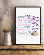 Load image into Gallery viewer, Butterflies When I Miss You I Just Have To Look Inside My Heart Gift For Lover Vertical Poster
