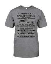Load image into Gallery viewer, A Spoiled Husband Of    April  Freaking Awesome Wife For Birthday Gift Guys Tee
