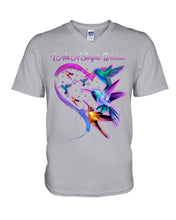 Load image into Gallery viewer, Hummingbirds Heart Shaped I Am A Simple Woman Gift For Mom Guys V-Neck
