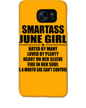 Load image into Gallery viewer, Birthday Gift For Smartass June GirlHeart On Her Sleeve Phone case
