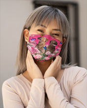 Load image into Gallery viewer, Gift For Dog LoversChesapeake Bay Retriever With Peonies Cloth Face Mask

