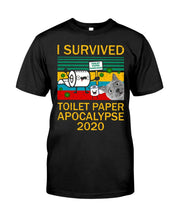 Load image into Gallery viewer, I Survived Toilet Paper Apocalupse 2020 Unique Custom Design Guys Tee

