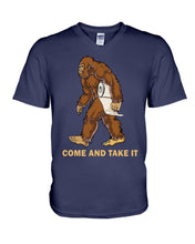 Load image into Gallery viewer, Bigfoot Come And Take It Simple Custom Design Guys V-Neck
